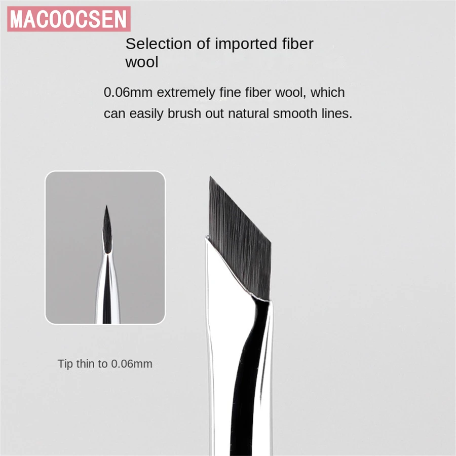 MACOOCSEN Eyeliner Brush Black Ultra Thin Angle Flat Brow Brush Blade  Eyeliner Makeup Brushes Precise Detail Liner Brush