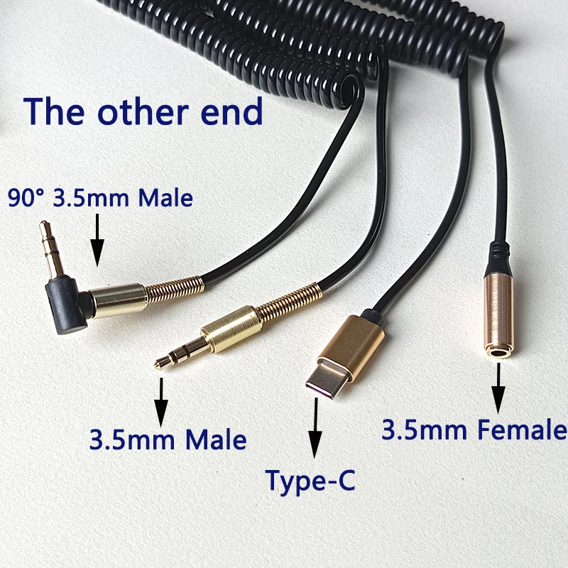 1 шт. 90-градусный аудиокабель – обзор и цена Coiled Usb Cable
