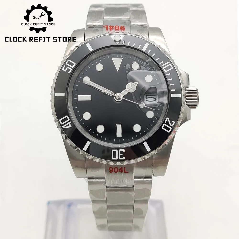 40mm Fashion Automatic Men\'s Mechanical Watch NH35 Movement Waterproof Stainless Steel Vintage Men\'s Watch Night Glow
