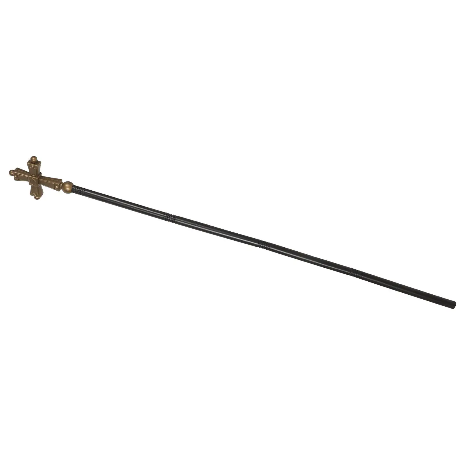 Cross Scepter Prop Plastic Cross Head Staff 54.7 Inch Detachable Wand Religious Costume Accessory Halloween Cosplay Priest Prop