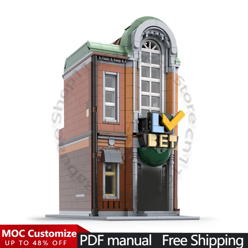 1504 PCS House Street LVBET MOC Customize Modular Building Block Brick Educational Popular Kids Model DIY Boy Assembly Toy Gift