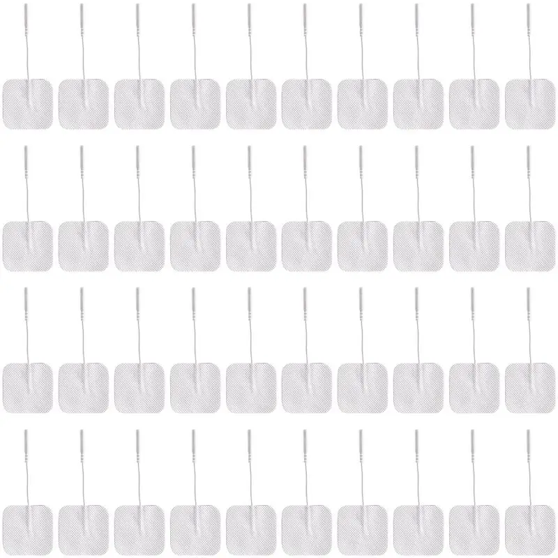 

A67P-40Pcs TENS Unit Pads, 2X2 Electrodes For EMS Muscle Stimulator Electrotherapy Pads