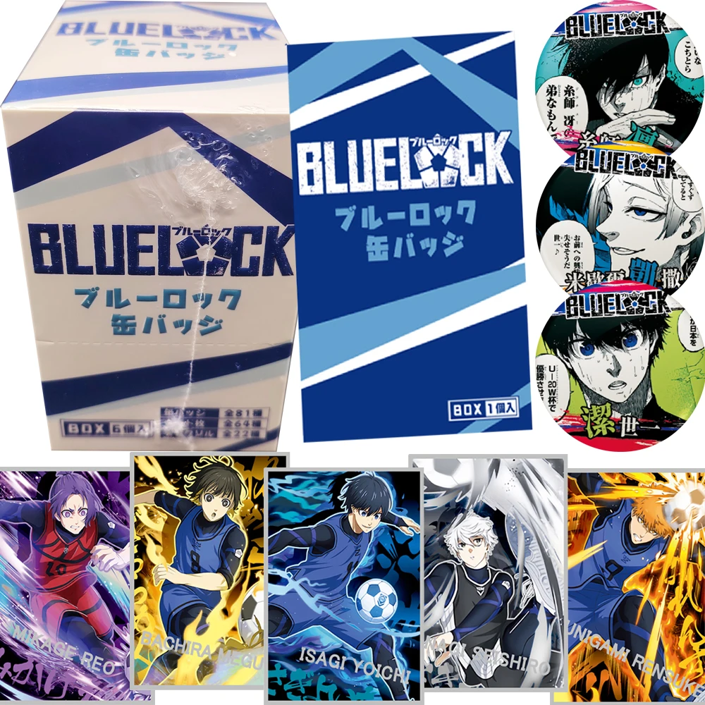 Sports Anime BLUE LOCK Collection Cards Badges Series Character Exquisite Themed Peripheral Cards Cosplay Toys Gifts for Kids