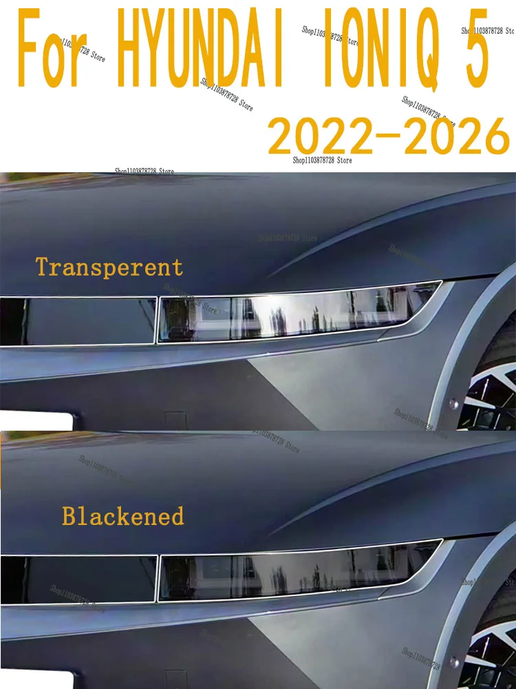 

For HYUNDAI IONIQ 5 (2024-2025) Car Exterior Headlight Anti-scratch Front Lamp Transparent TPU Protective Film Sticker