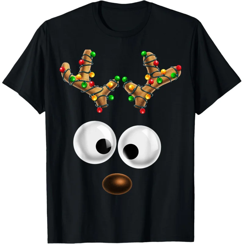 

Reindeer face Christmas gift for boys and girls T-shirt