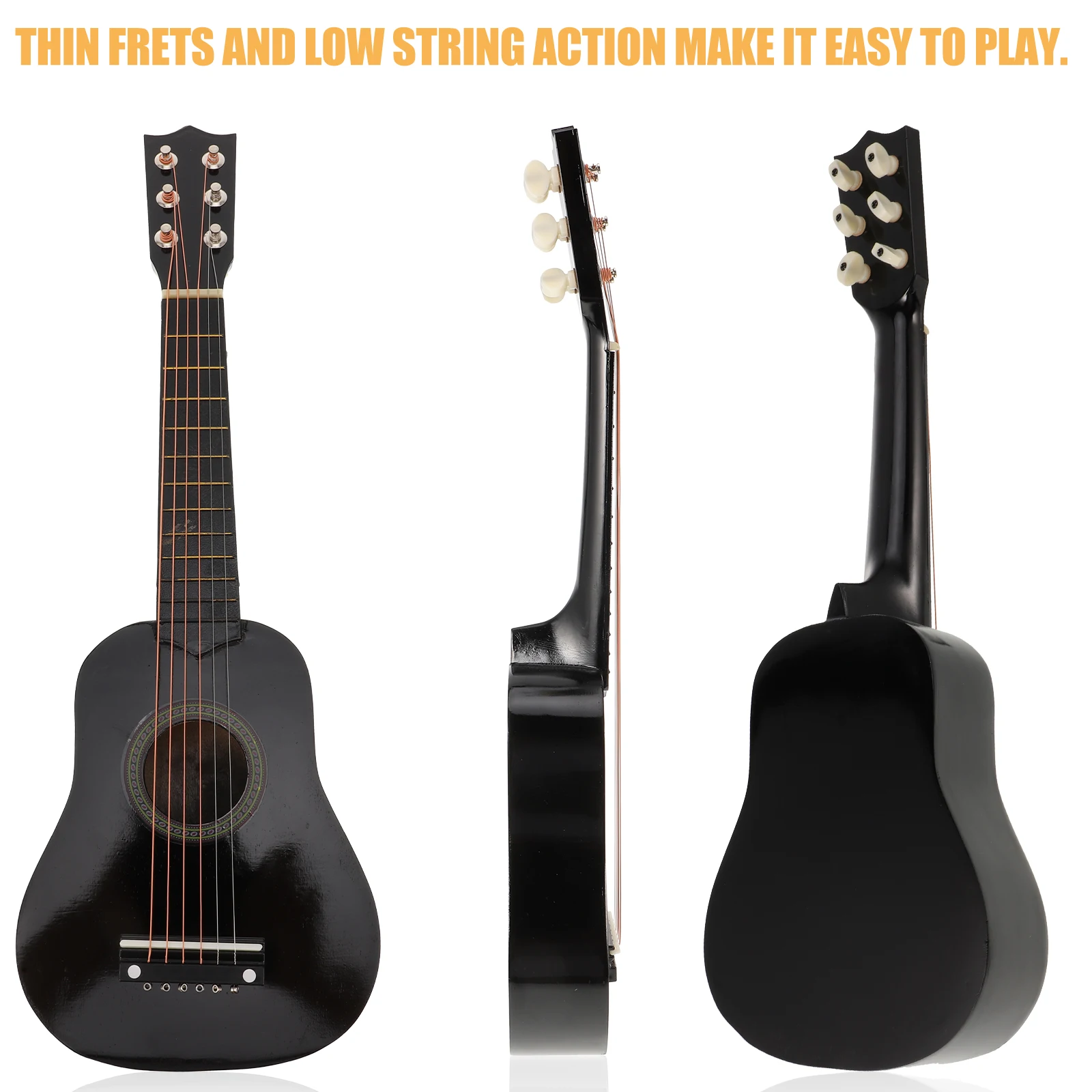 21 Inch Acoustic Guitar For Kids Small Portable Wooden Guitar Children Music High Sound Quality Easy Tuning Smooth Frets