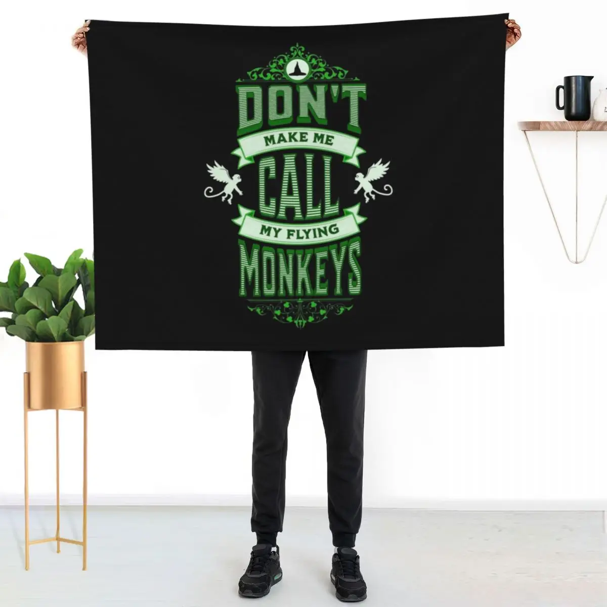 Don't Make Me Call My Flying Monkeys Throw Blanket Flannels Softest cosplay anime Fashion Sofas Summer Beddings Blankets
