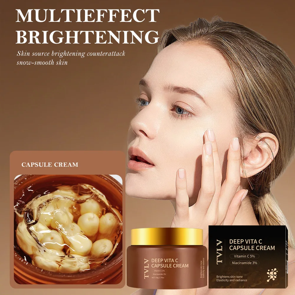 Tvlv Vitamin C Capsule Cream Moisturizing and Hydrating Cream Capsule Cream to Improve Dull Skin