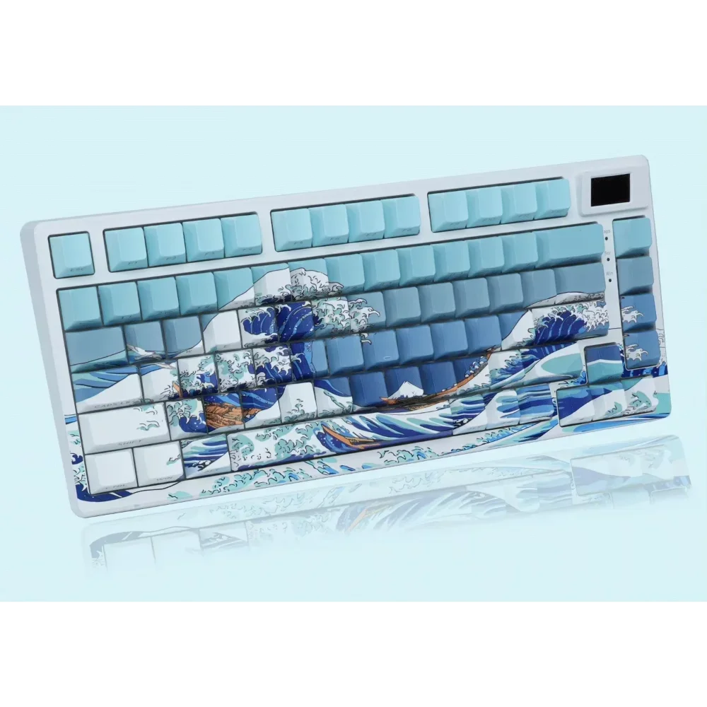 Side Engraving Translucent Cherry Keycap Set PBT Creative Thermosublimation 131 Keys for 60/84/98/108 Mechanical Keyboards