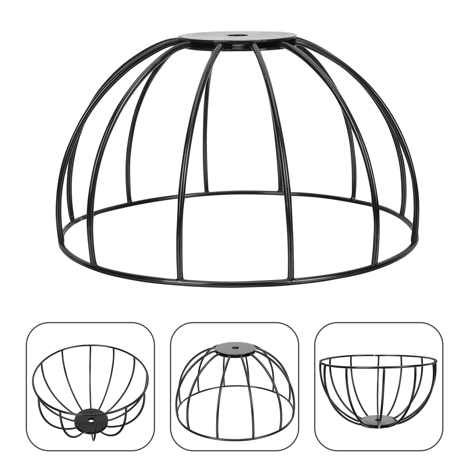 

Creative Iron Art Lamp Shade Diy Round Rack For E27 Ceiling Light Desk Pendant Decorative Household Shell Hanging Light Cover