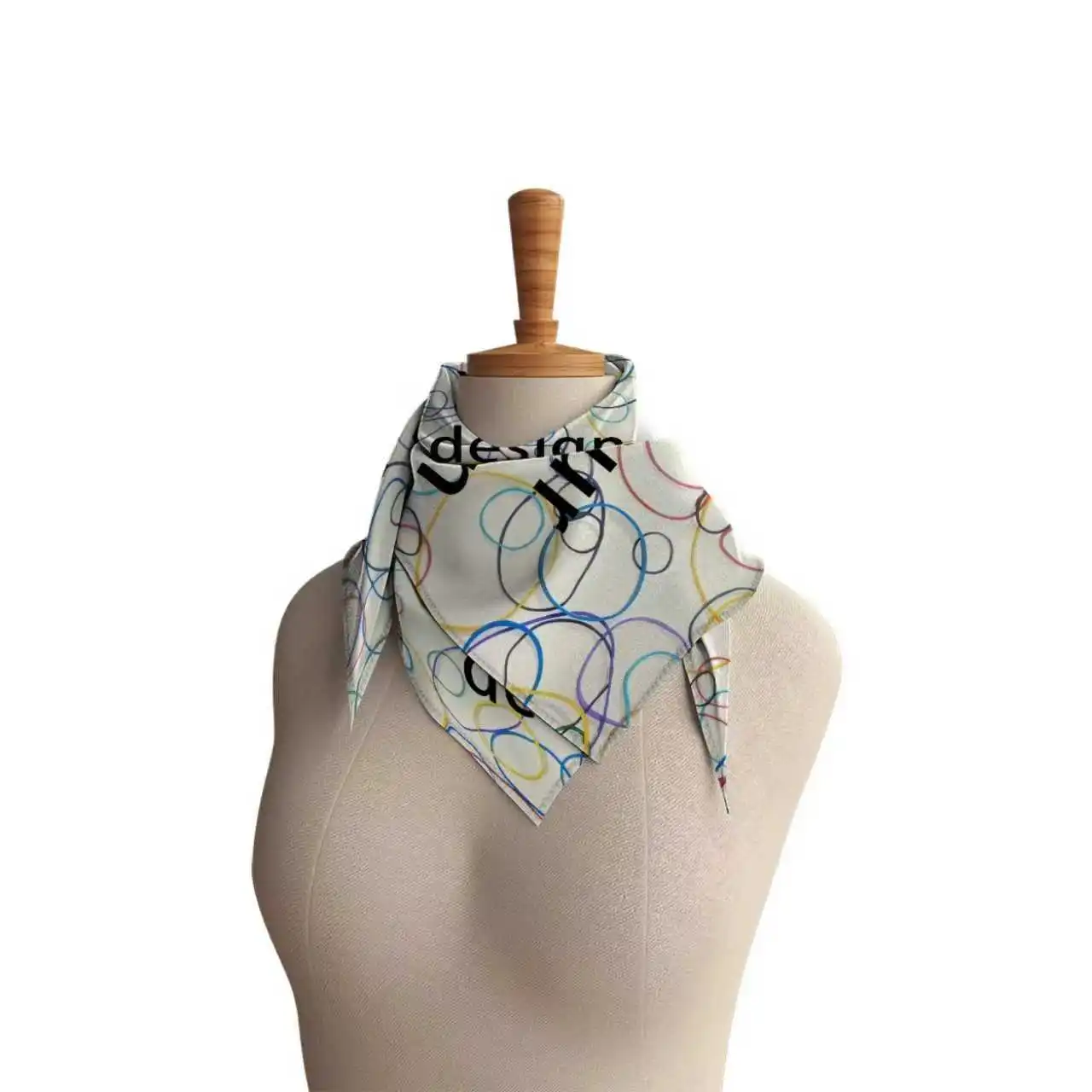 50 Personalized Luxury Silk Scarves with Double-Sided Printing, Tailor-Made to Suit Women. Fashionable and Customizable