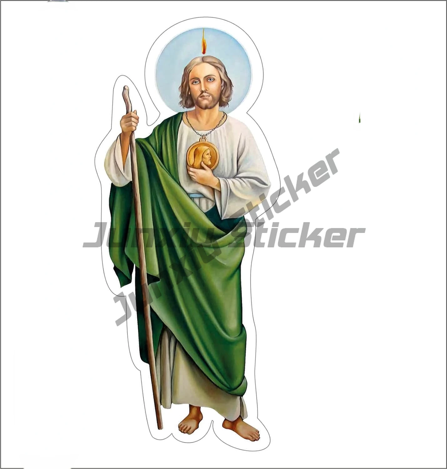 

San Judas Sticker Saint Jude Thaddeus Catholic Church Truck Window Glass Moto Bicycle Car Accessories Vinyl Self-adhesive Decals