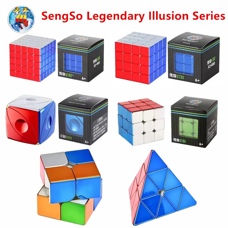 

SengSo Legendary Illusion Series Magic Cube Magnetic Magic Speed Cube Fidget Toys ShengShou Electroplate Cubo Magico Puzzle