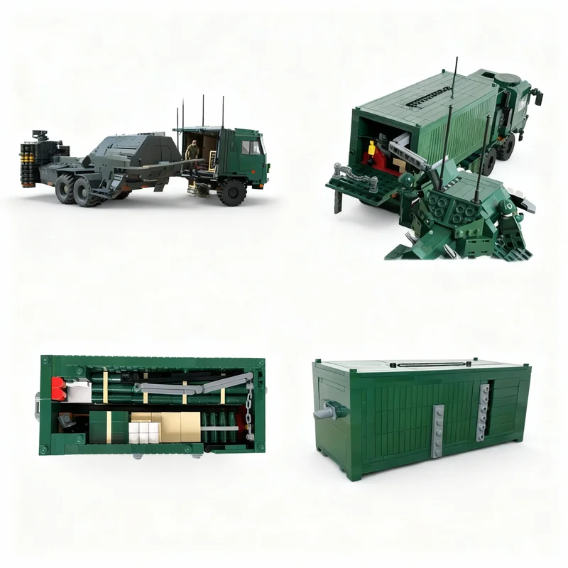 

736pcs MOC BAE Bofors Archer Ammunition Resupply System Creator Designer Sets Model Building Blocks Architecture Toys Education