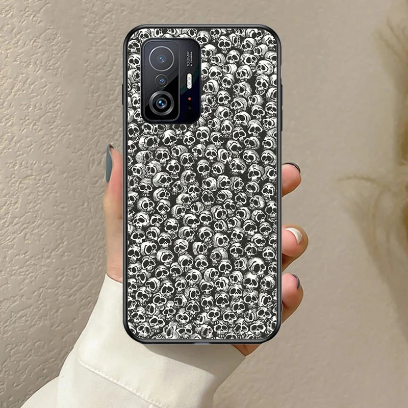 Gothic Fashion Skull Funda For POCO F5 F3 M5s C40 F4 GT X3 X4 X5 Pro Case For Xiaomi 12 13 Lite 11T 12T Pro 12X