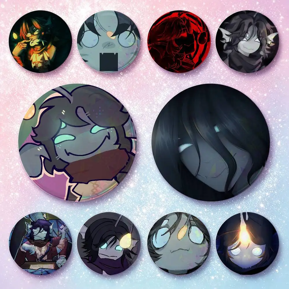 P-Pressure S-Sebastian Solace Badges Button Round Creative Pin Brooch Badge Bag Decor Accessories Fans Collect Friends Gifts
