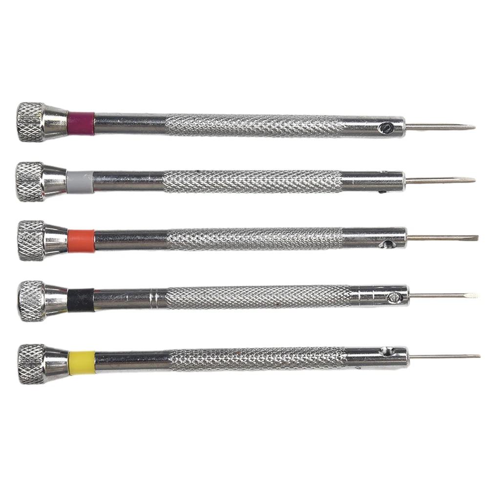 High Carbon Steel 0.6mm-2.0mm Watchmakers Precision Screwdrivers Watch Glasses Flat Blade Small Accessories Repair Screwer Tools