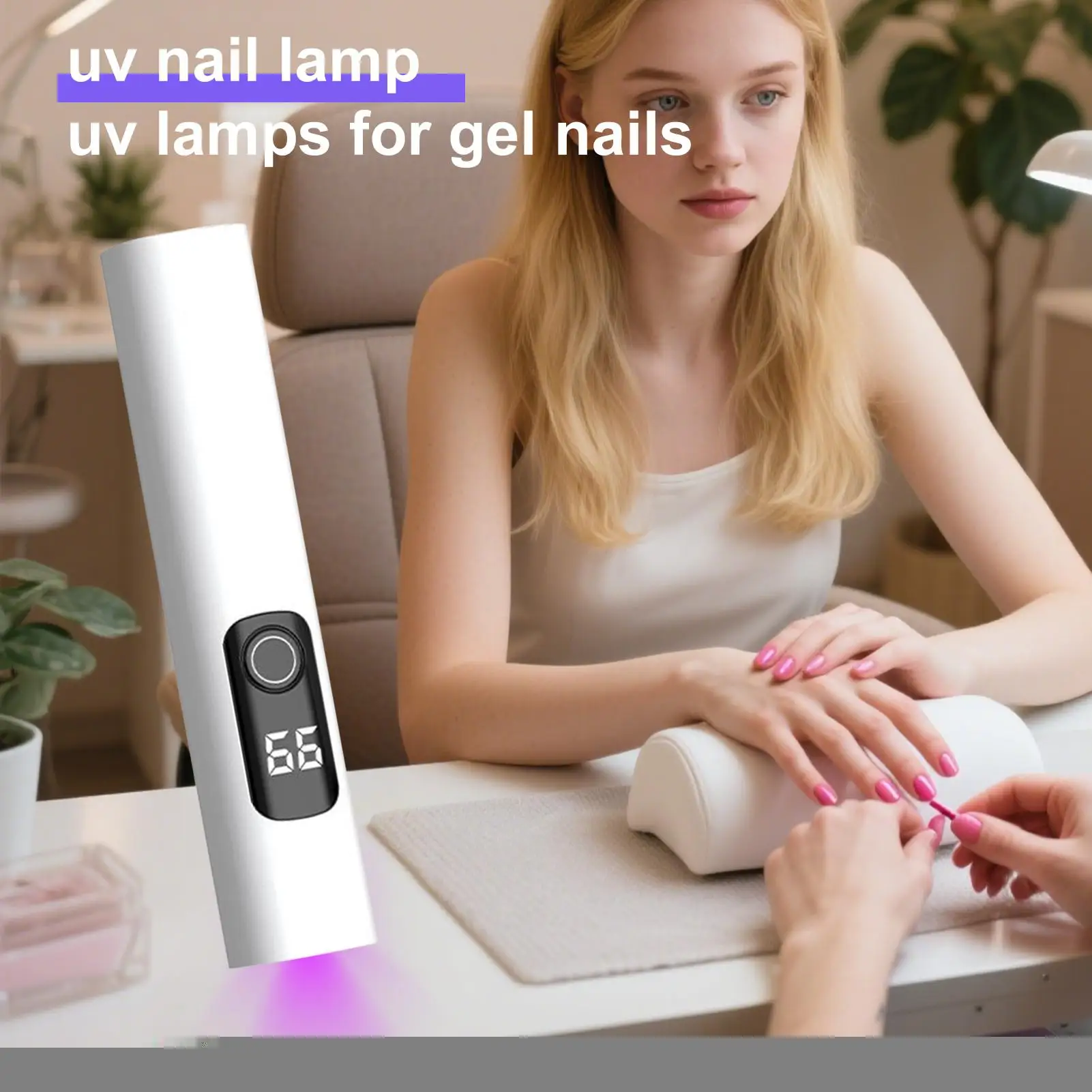 

Мини-лампа для ногтей, сушилка для гель-лака, зарядка через USB, цифровой дисплей, светодиодная лампа для ногтей с 2 режимами синхронизации для маникюра, педикюра, студии
