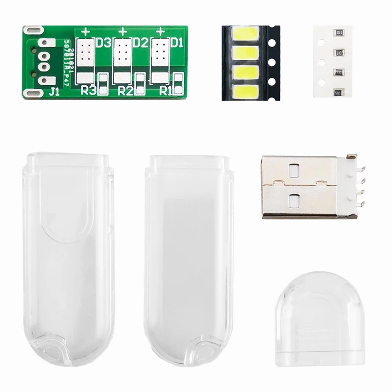 USB portatile LED Night Light Kit elettronico Mini USB Light Chip creativo Kit fai da te componente elettronico