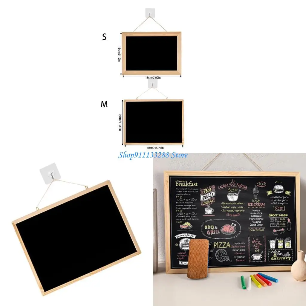 

G88D Small Chalkboard Double-Sided Hanging Blackboard Writeable Blackboard