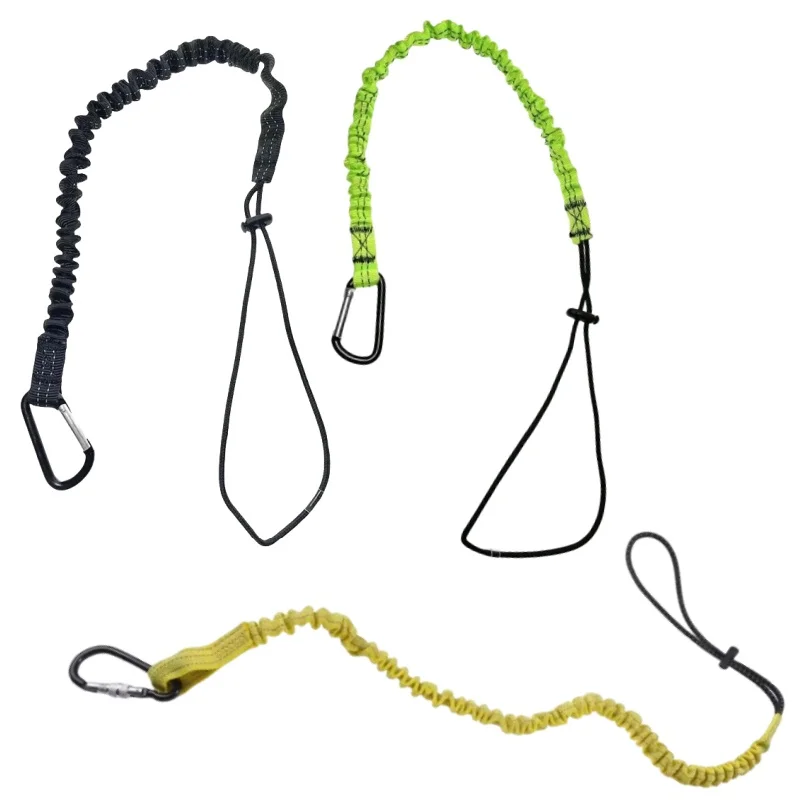 Bezpieczeństwo Bungee Tether Tools Smycz zapobiegająca upadkom Camping Praca na antenie Lina zabezpieczająca z karabińczykiem Akcesoria wspinaczkowe