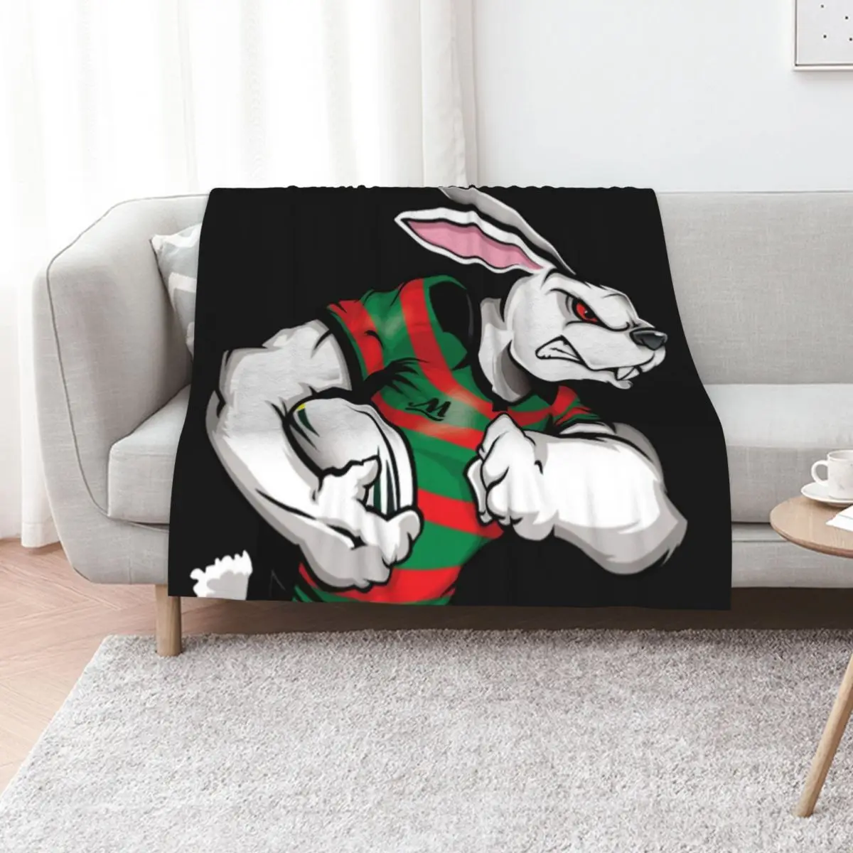 Nrl Grand Final Throw Blanket heavy to sleep Flannel Fabric Plaid warm winter for babies Kid'S Blankets