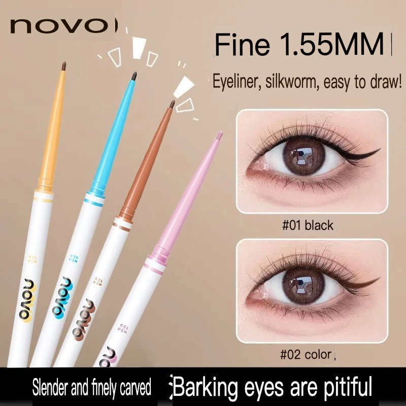 

NOVO Coagulating Color Soft Smooth Gel Pen Is Extremely Thin, Waterproof, Sweat Stain Makeup Resistant, And Brightens The