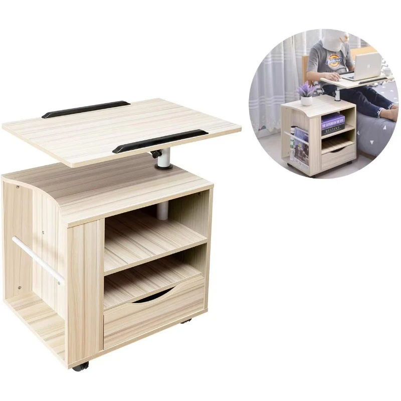 

Bedroom bedside table table can be rotated 360 degrees, sofa side table, notebook computer table, adjustable cabinet