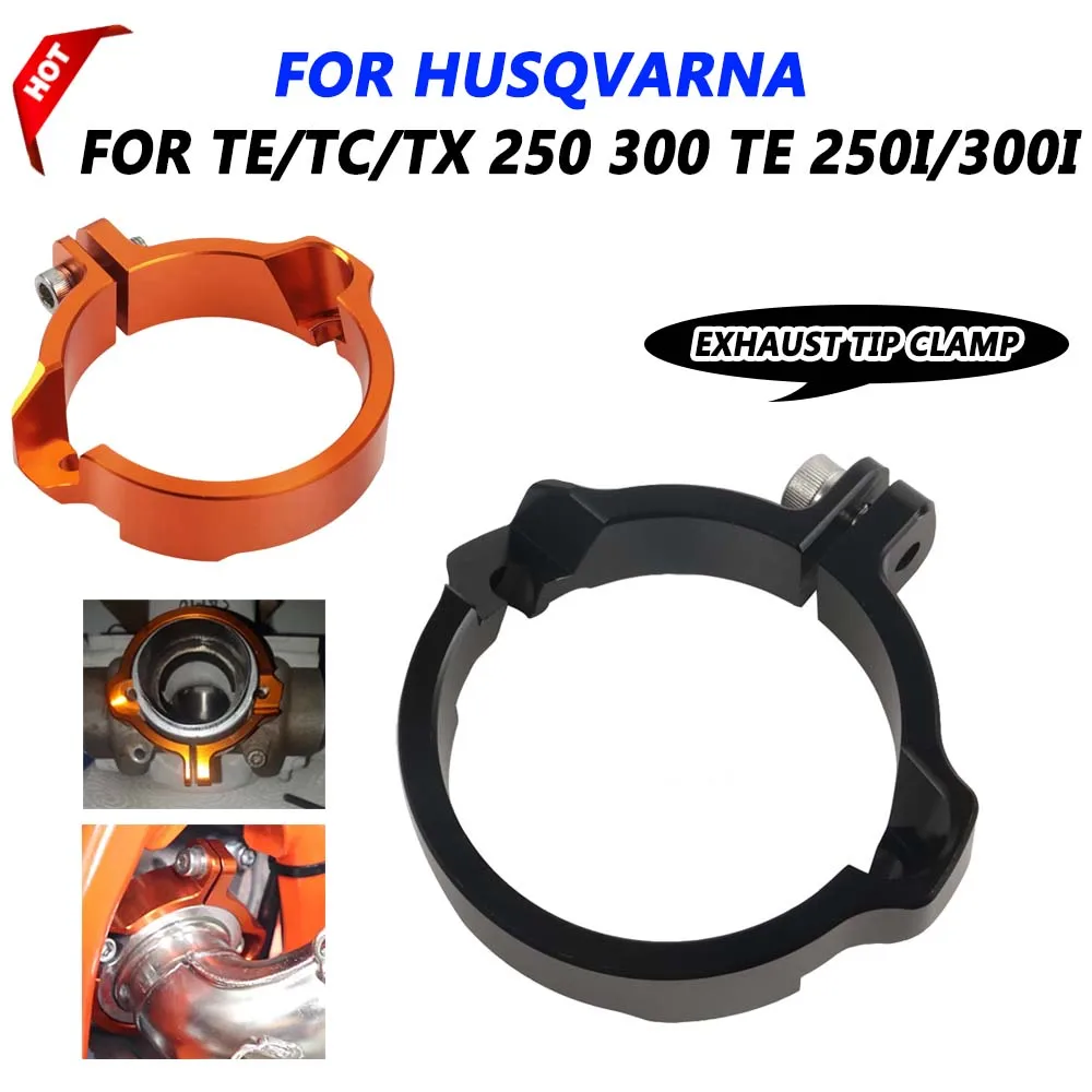 For Husqvarna TE TC TX 250 300 TE250 TE300 TC250 2017 - 2022 TE 250i 300i 2023 2024 Exhaust Tip Muffler Pipe Clamp Flange Guard