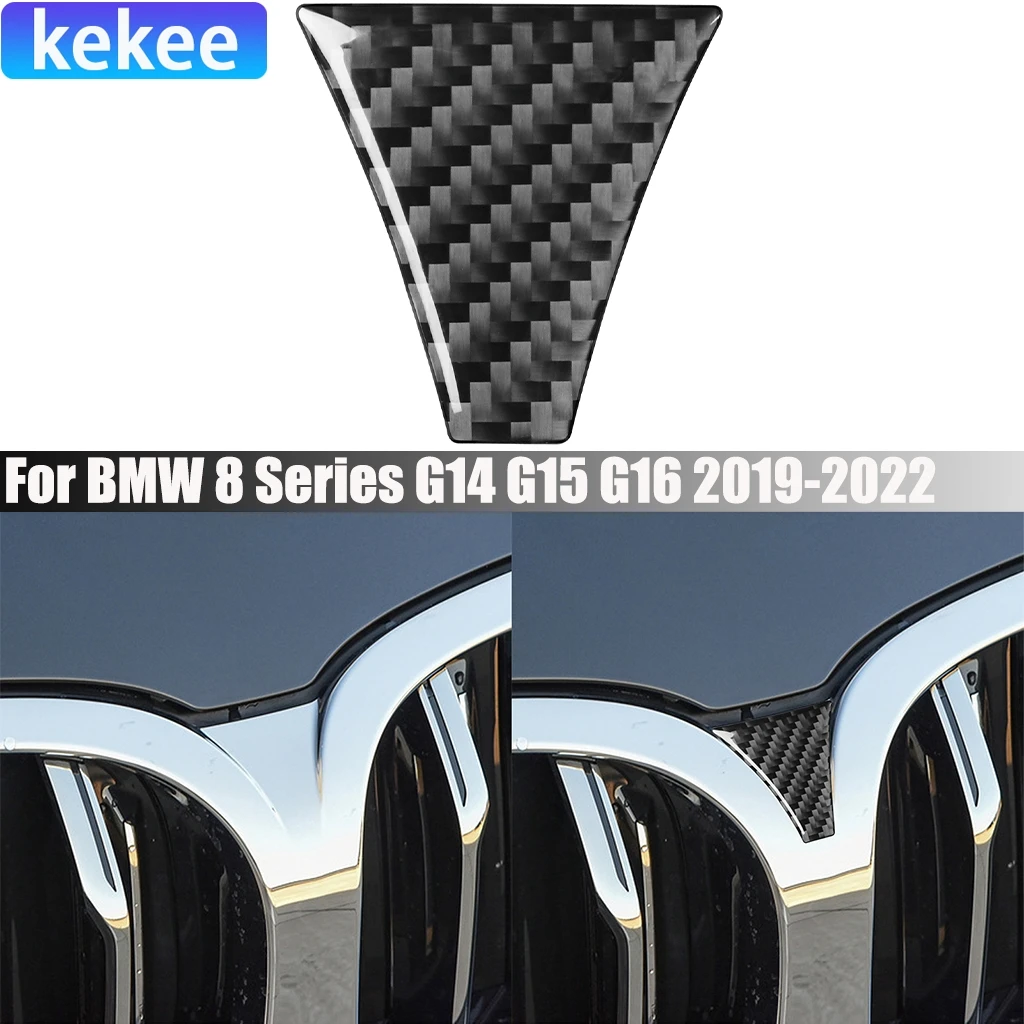 

Carbon Fiber Car Accessories Front Center Grill Modified Exterior Trim Cover Sticker For BMW 8 Series G14 G15 G16 2019-2024