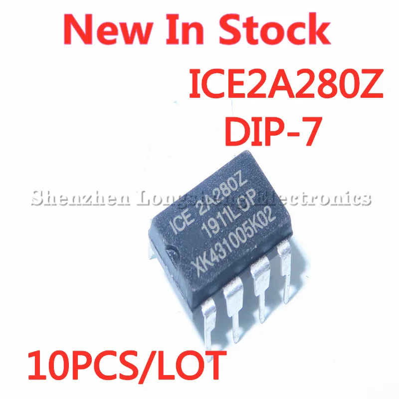 10PCS/LOT ICE2A280Z 2A280Z DIP-7 Power management chip In Stock