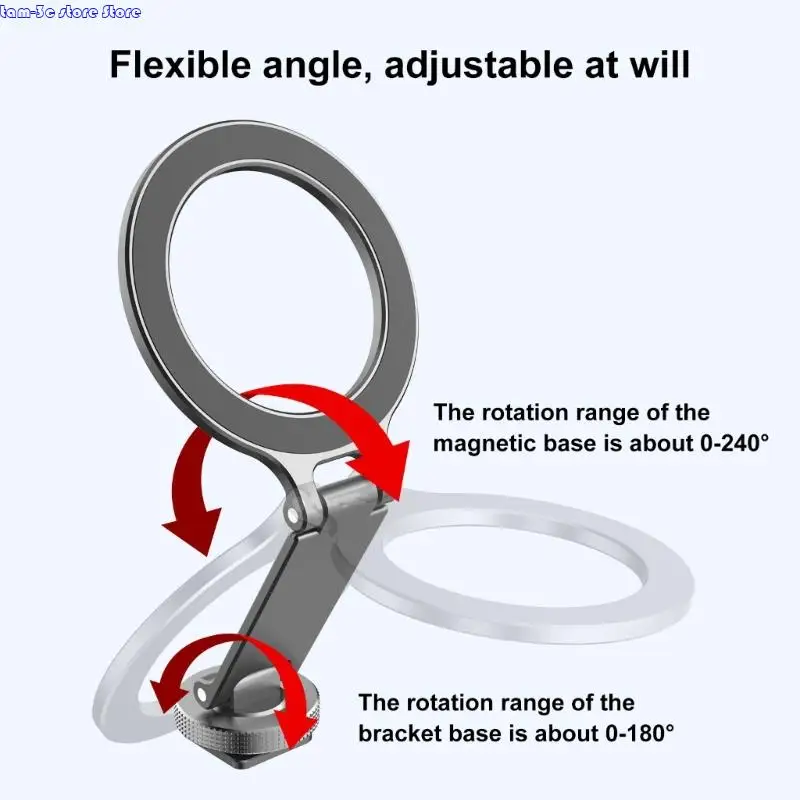 Quick Release Phone Mount Featuring Foldable Design and Cold Shoe Adapter for Travel Photography