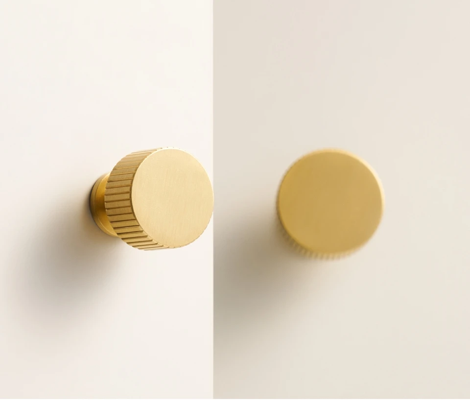 Nurlin Solid Brass Art Deco Vertical Lines Linear Kitchen Cabinet Knobs T Bars Bedroom Wardrobes Long Pull Drawer Handle