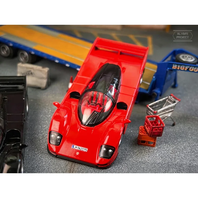 Sparky & Tiny 1/64 Porsche 1993 Dauer 962 956 Liga Brinquedo Veículo Motor Diecast Metal Modelo Presentes