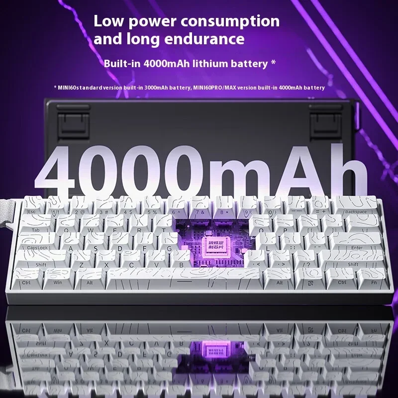 AULA Mini60 HE клавиатура с магнитным переключателем RGB трехрежимная беспроводная механическая клавиатура 8000 Гц 0,01 ммRT игровая клавиатура подарки для геймеров