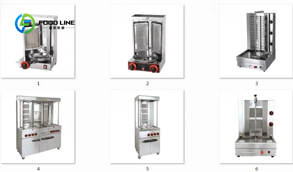 8burners Gas Shawarma Kebab Machine for Sale Chicken Grill Machine for Restaurant Electric Bbq Grill Restaurant 120kg One Time