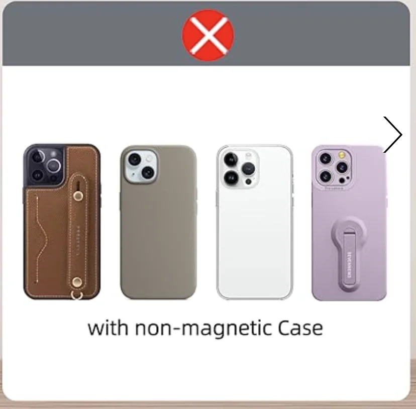 Verbesserte magnetische Kartenhalter-Handy-Geldbörse, kompatibel mit MagSafe-Geldbörse für iPhone 16, 15, 14, 13, 12, Max Plus Pro – Detail 6