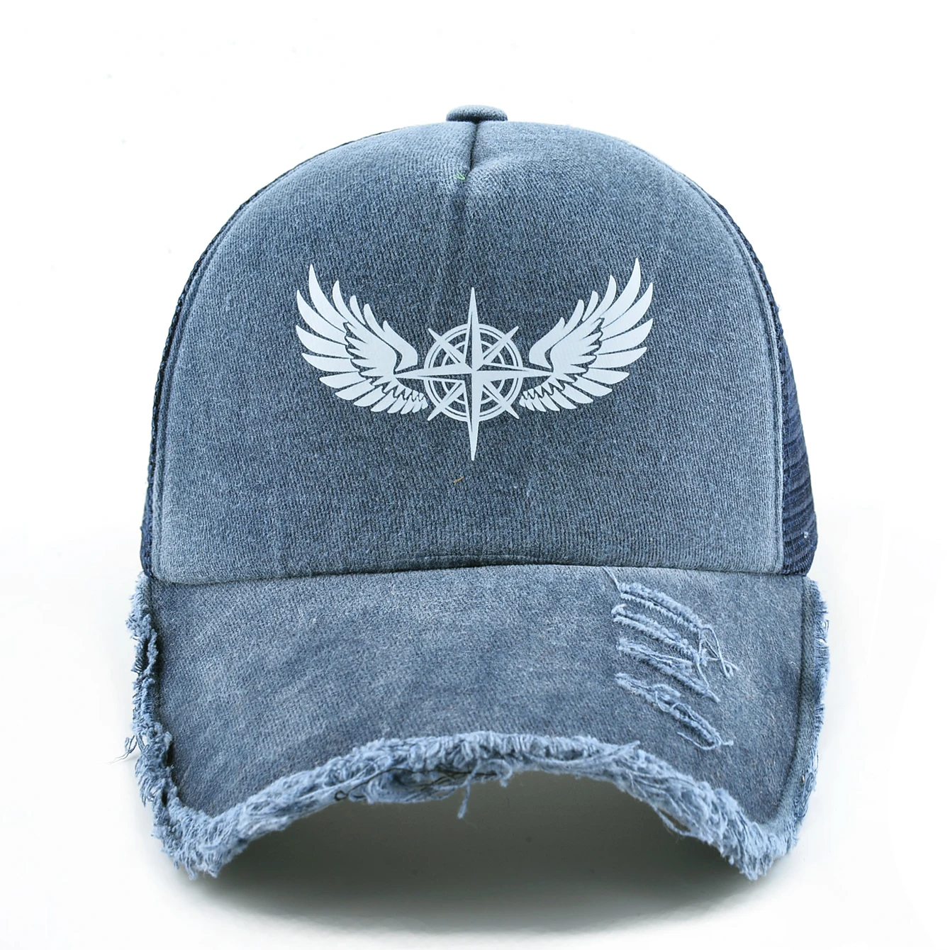 Washed Denim Vintage Baseball Cap Men Spring And Summer Sun Visor Cap Snapback Hip Hop Trucker Cap Women Breathable Mesh Hat
