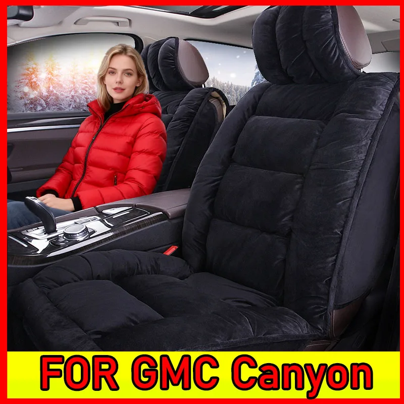 

Чехол на автомобильное сиденье на зиму, утолщенный короткий плюшевый теплый передний и задний ряд, 5-местный, полностью завернутый чехол на сиденье ДЛЯ GMC Canyon