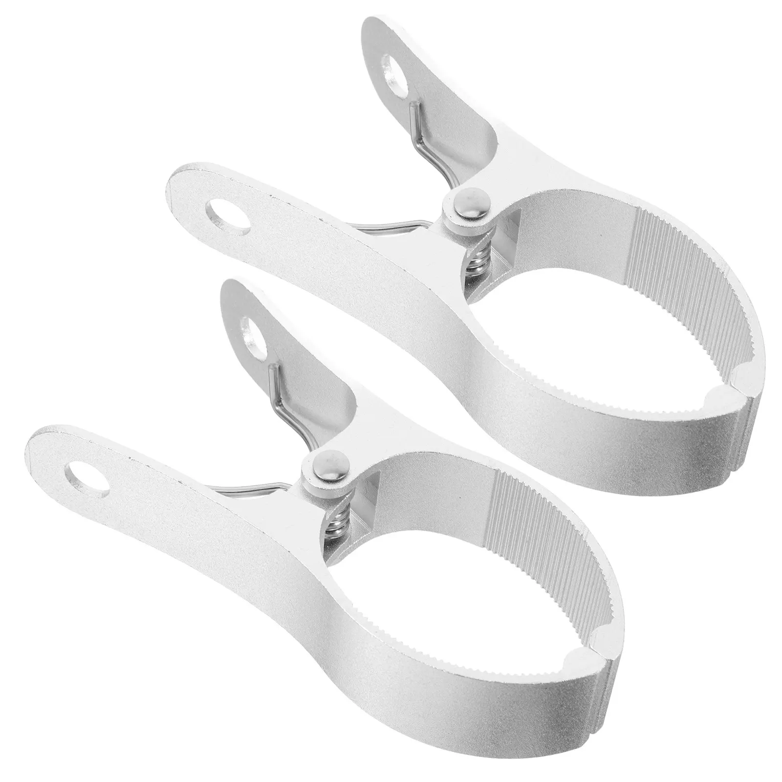 2Pcs Sturdy Aluminum Alloy Quilt Clips Non Slip Teeth Windproof Clothes Drying Clips for Beach Towels Blankets Jackets Leggings