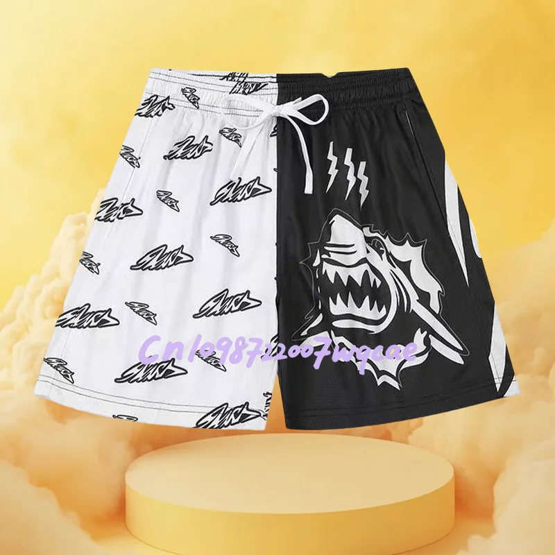 

American Trendy Brand Summer Quick-drying Basketball Shorts Sweatpants Shark Training But Knee Men's Comfort Moto 2025 New