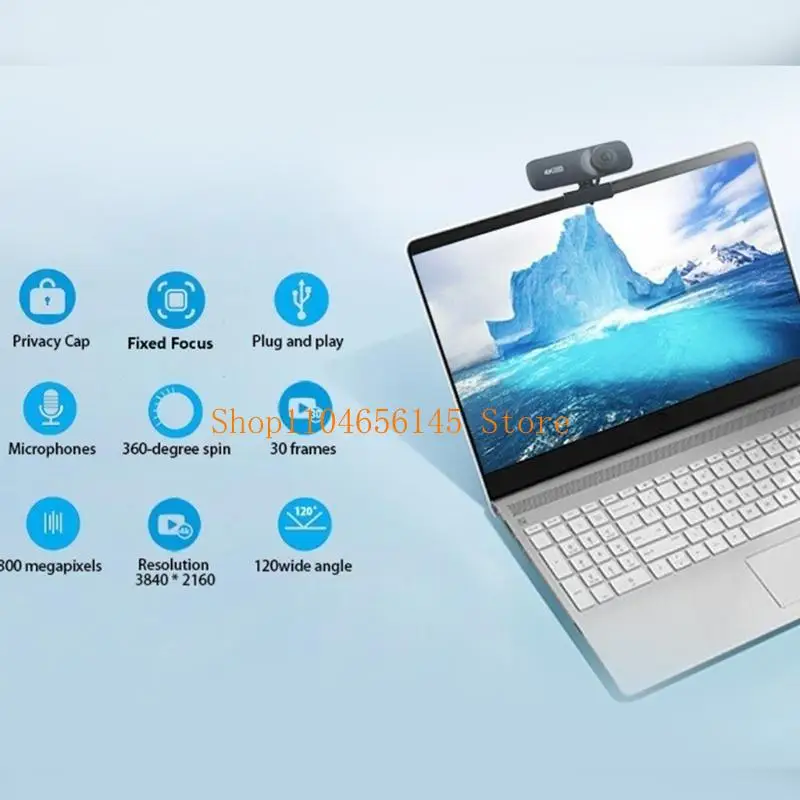 

Регулируемая веб-камера высокого разрешения 5asd 4K со встроенным микрофоном для домашнего офиса