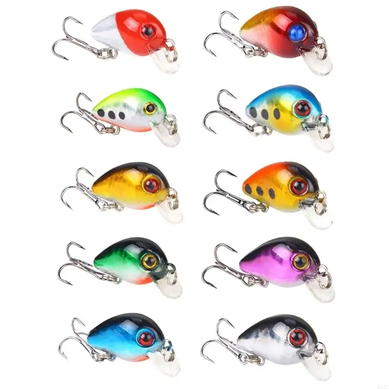 

Q84C 10Pcs Small Fishes Fishing Lures Artificial Baits Topwater Crank Wobbler Artificial Baits Topwater Crank Wobbler