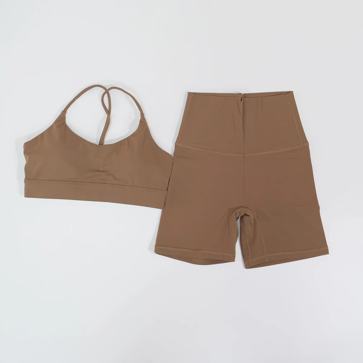 Sommer 2-teiliges Damen-Sportset mit überkreuztem Rücken, bequeme Yoga- und Fitnesskleidung, Sportbekleidung, BH und Trainingskleidungsset – Detail 18