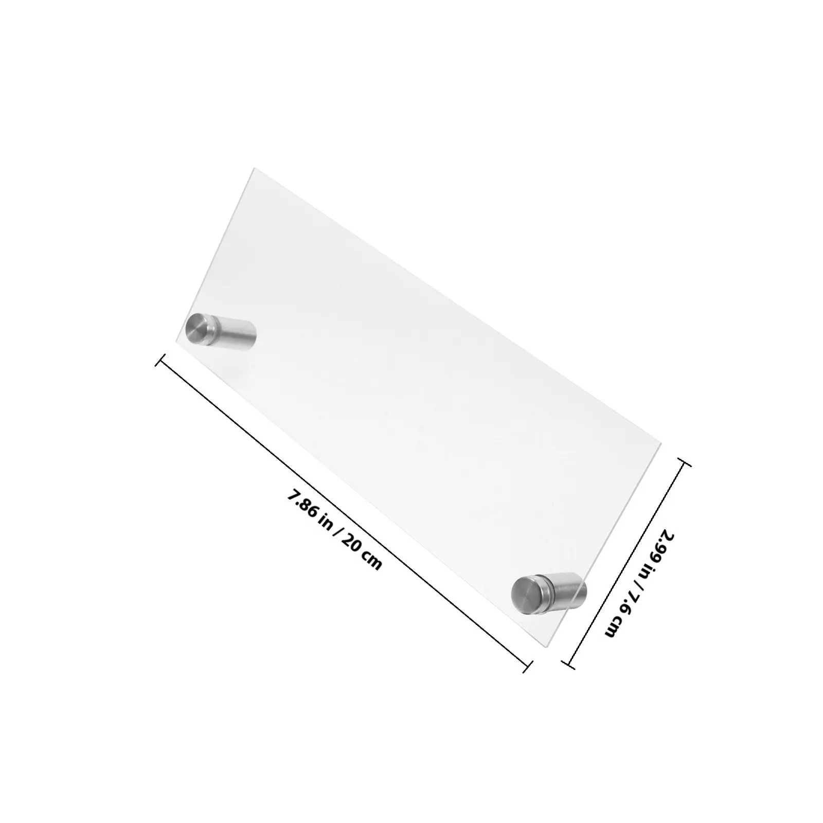 Blank Clear Acrylic Name Plate for Desk Transparent Office Name Sign Ideal for Professionals Teachers Students Restaurants
