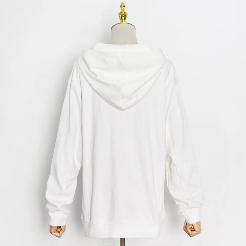 Felpa con cappuccio allentata casual comoda e versatile di nuova nicchia autunnale da donna alla moda streetwear