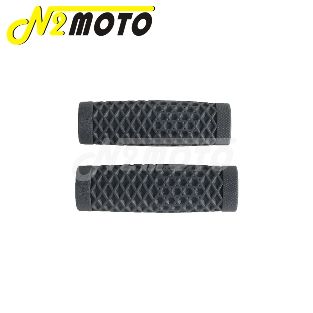 1inch Handle Rubber Grips Motorcyle 25mm Handlebar Retro Hand Grips Universal For Yamaha V-star 650 Suzuki M109R Harley Bobber