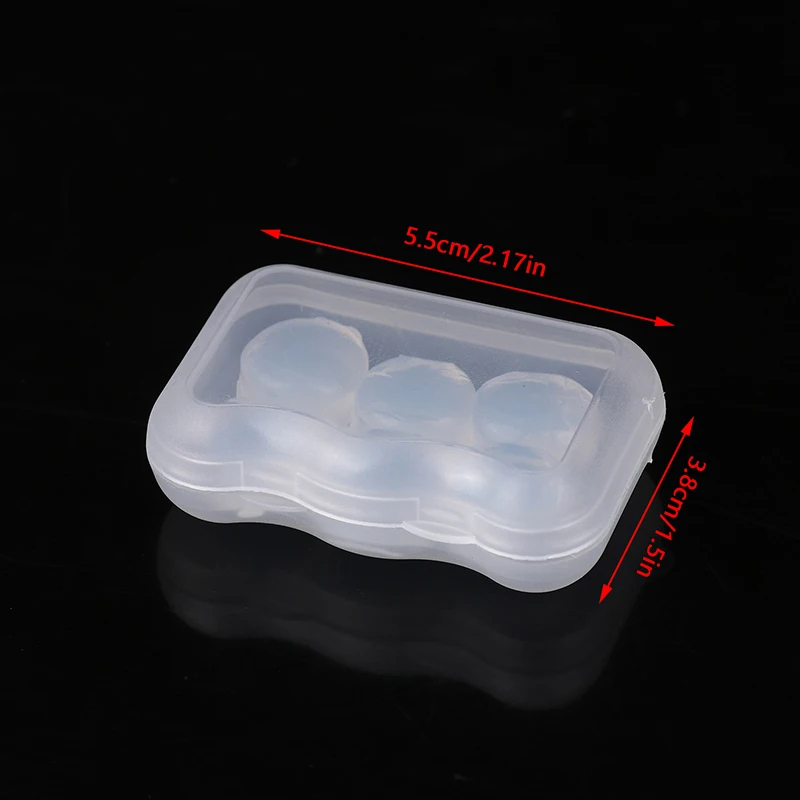 6pcs/box Reusable Transparent Silicone Earplugs Dormitory Sleep Special Sound Insulation Noise Protection Earplugs