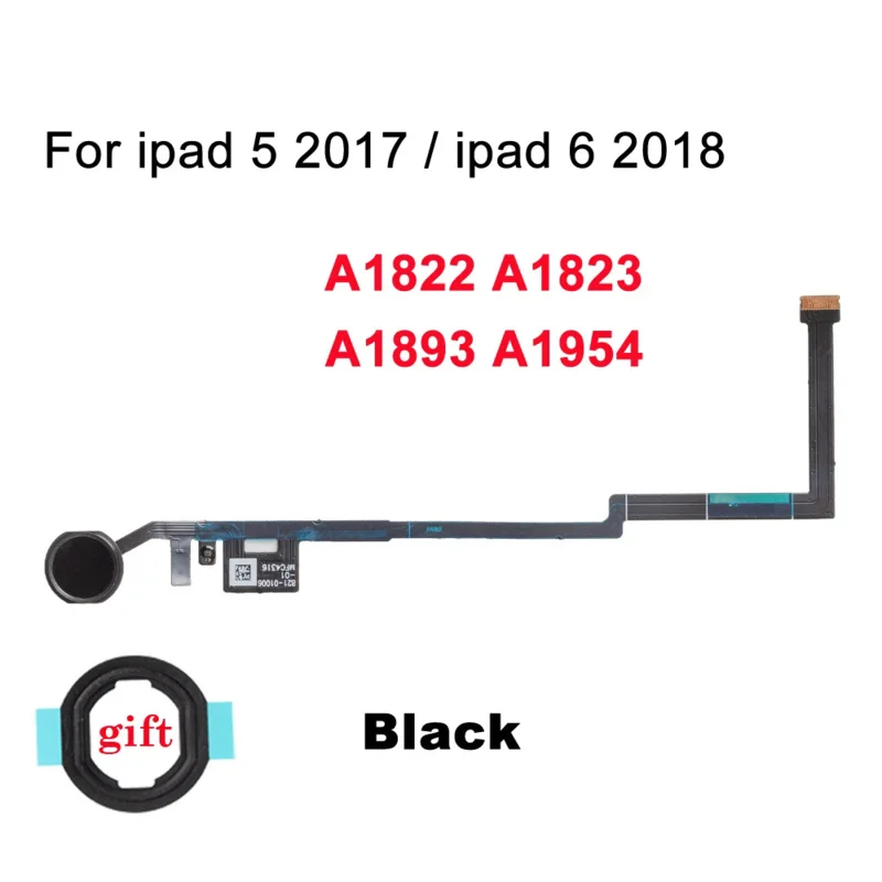 1Set High Quality Cable Repair Part For IPad 5 6 2017 2018 Home Button Key Flex Assembly With 3 Colors