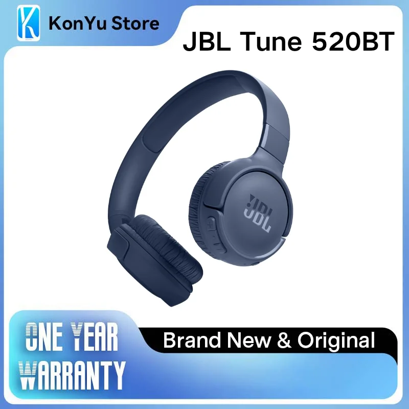 

Оригинальные беспроводные накладные наушники JBL Tune 520BT, Bluetooth 5.3, Pure Bass, 57 часов автономной работы, быстрая зарядка, складная гарнитура с микрофоном
